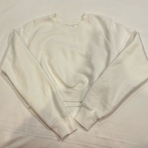 Aritzia tna cropped Crewneck. White
